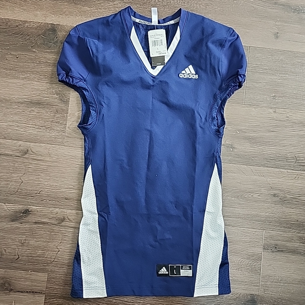 Large Adidas Woven Football Jersey GG7400 A1 Stock J Navy Blue Men’s MSRP $95